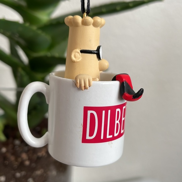 Dilbert Cup O’Caffeine 2005 Coffee Mug Christmas Tree Ornament Collectible - Picture 8 of 13